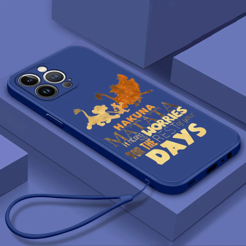 

The Lion King Cartoon For Apple iPhone 14 13 12 Mini 11 Pro XS MAX XR X 8 7 6S SE Plus Liquid Rope Silicone Phone Case Fundas