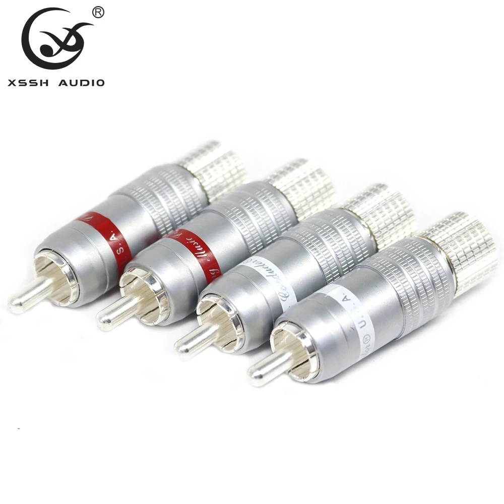 

8 шт., посеребренные аудиоразъёмы Lotus XSSH YIVO Hi-End HIFI DIY OEM