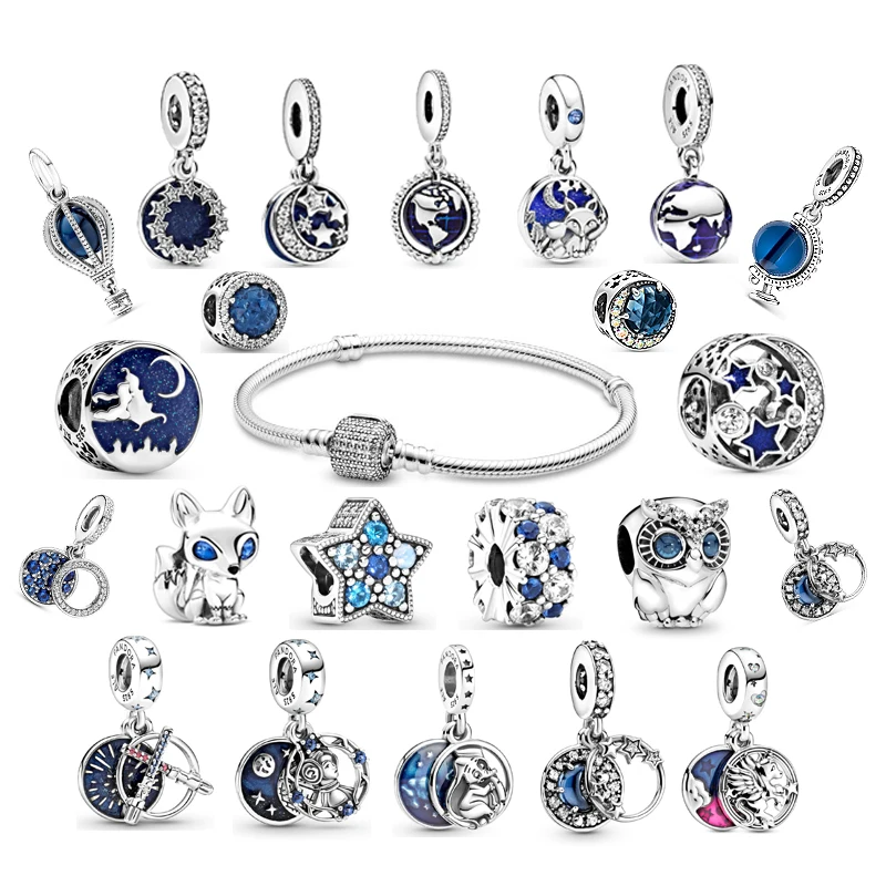 

Summer Jewelry For Women 925 Sterling Silver Beadeds Bracelets Fit Original Pandora DIY Charms Bijoux Femme Argent Beads Bangle