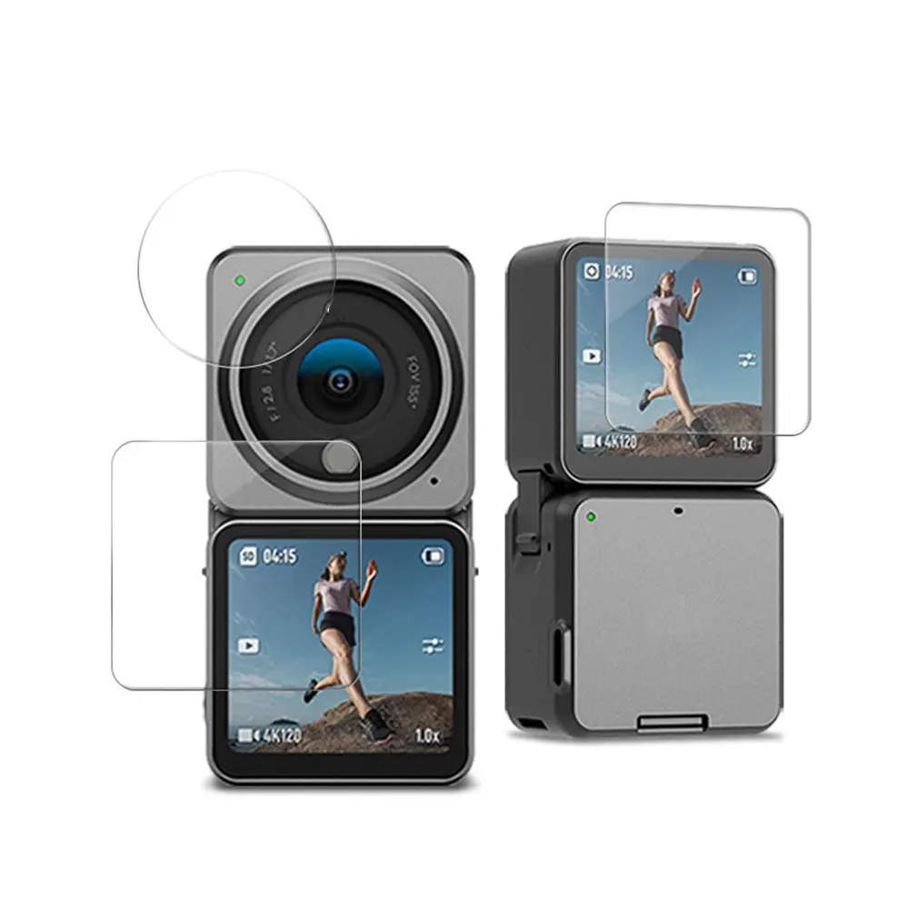 

Защитная пленка для экрана из закаленного стекла, прозрачная защитная пленка для объектива для экшн-камеры 2, Прямая поставка