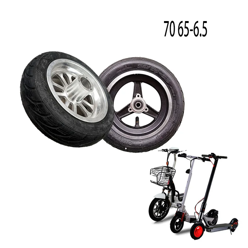 10 inch Scooter wheels 70/65-6.5 Tubeless Wheel Tires Vacuum Tyre with alloy rim for Electric Scooter Accessory 10x3.0-6.5 tire