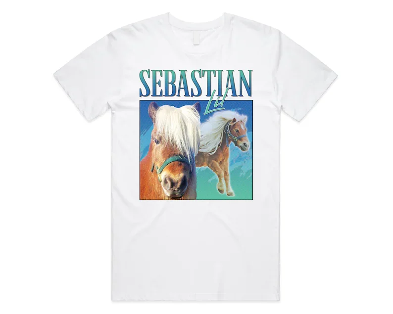 

Lil Sebastian Homage T-shirt Tee Top Parks & Rec TV Show Gift Retro 90's Vintage Funny