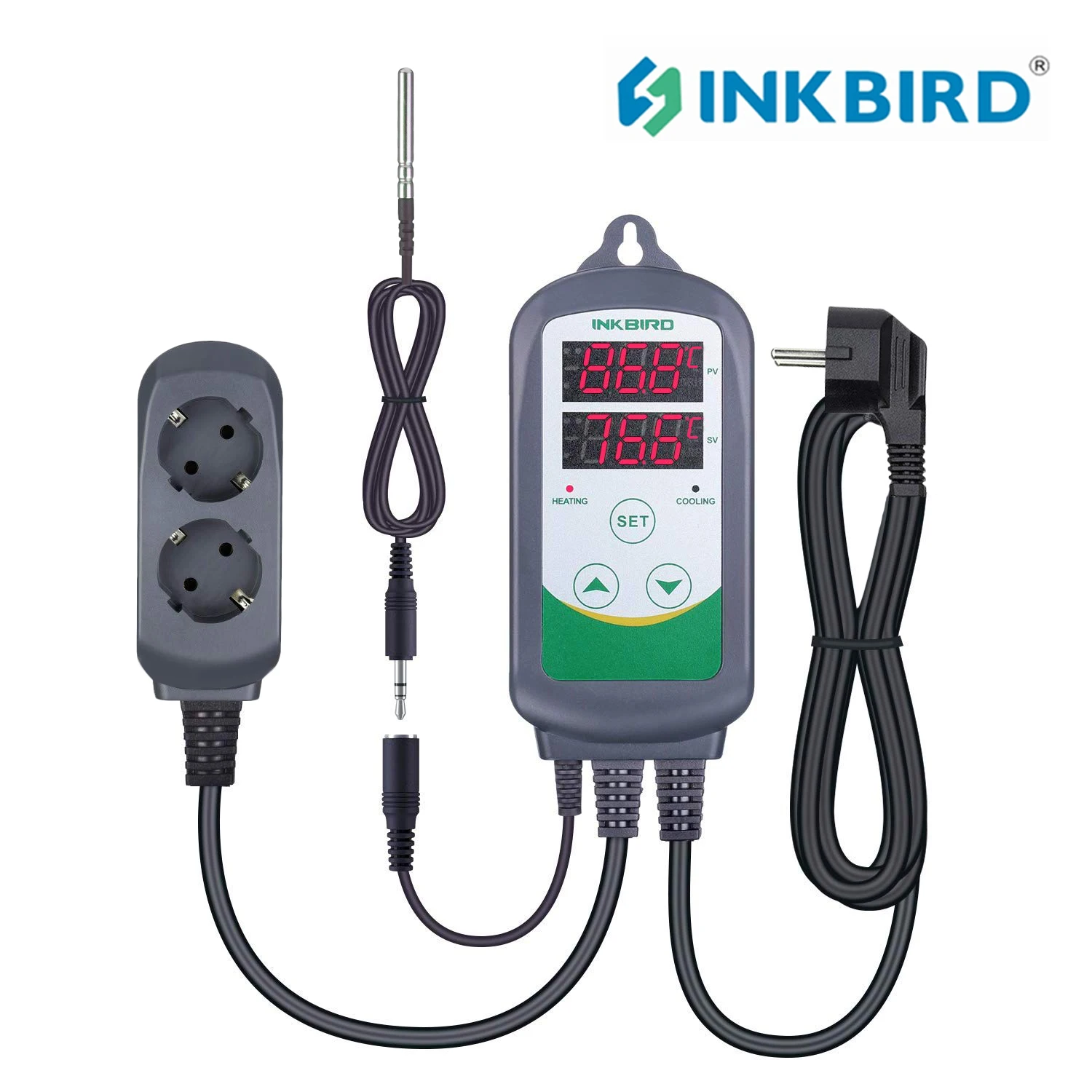 

Inkbird Heating Cooling Temperature Controller ITC-308S Thermostat Regulator Dual Relays With Waterproof Aquarium Probe Hot Sale