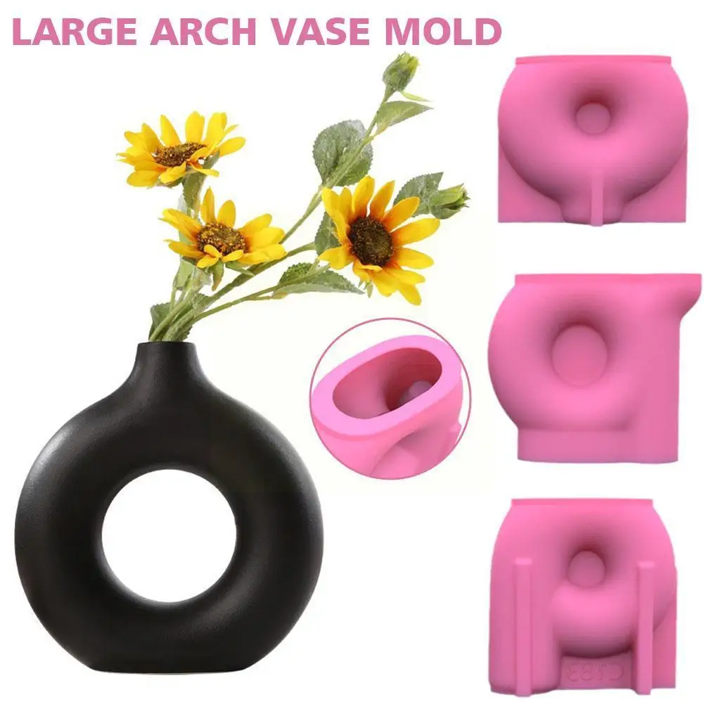 

New Household Vase Shape Succulent Flower Pot Ashtray Pen Holder Silicone Mold Scented Molds For Gypsum And Concrete Stone M2E7