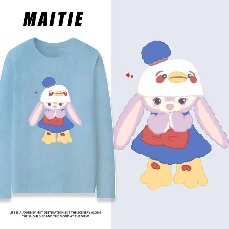 Новинка 2023 фирменная футболка Disney Star Delu Co с длинным рукавом для девочек из