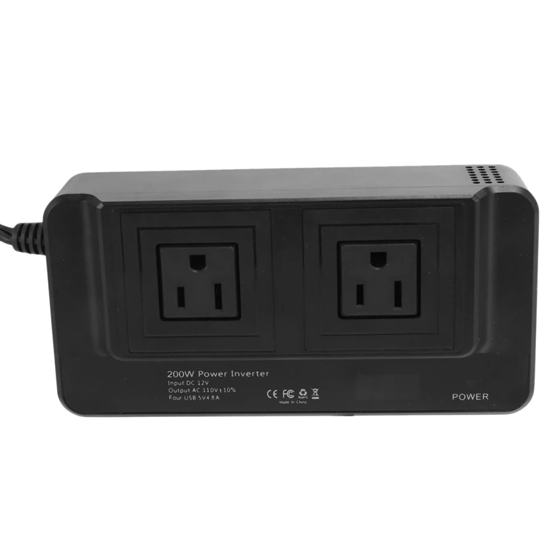 Инвертор мощности 200 Вт преобразователь постоянного тока 12 В в переменный ток 110