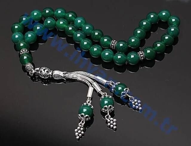 IQRAH Agate Stone Rosary (925 Sterling Lunar)
