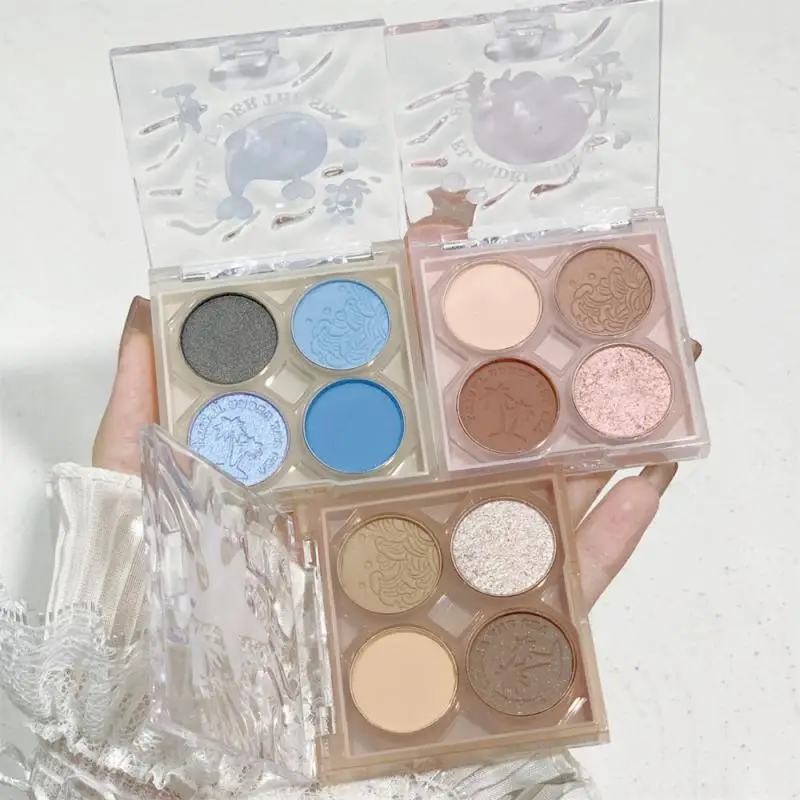 

New Nine-color Eyeshadow Palette Rose Pink Color Pearly Matte Glitter Eyeshadow Pallete Shiny Eye Shadow Eye Pigments Eye Shadow