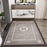 Entrance Doormats New Chinese Carpet Style Wear-resistant and Dirt-removing Mat Diamond Fleece Absorbent Non-slip Vacuuming Rug