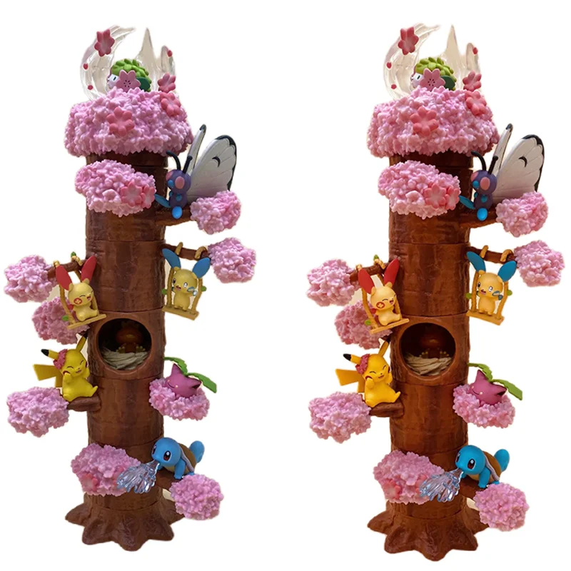 

Pokemon Forest Stump Layers Kawaii Ornament Cartoon Movie Peripheral Toys Anime Figure Pikachu Stackable Children Birthday Gifts