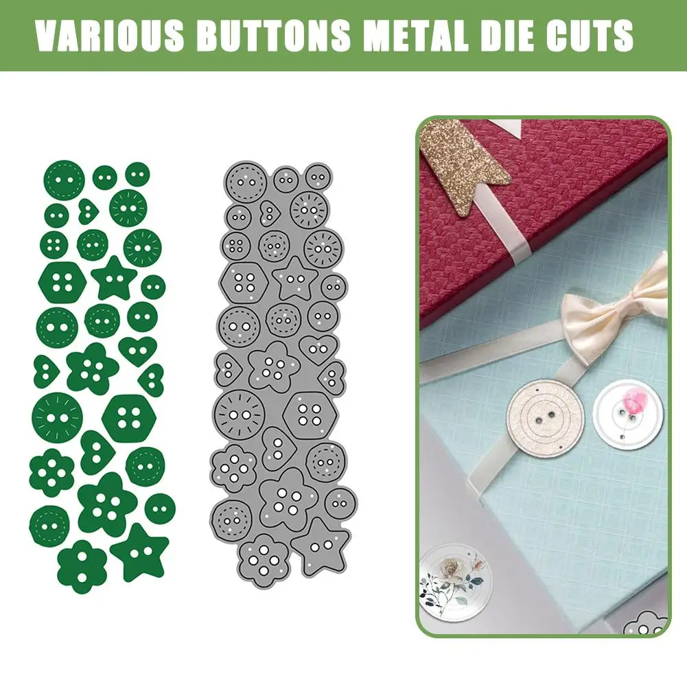 

New Various Circle Buttons Craft Embossing Mold Metal Cutting Dies For DIY Album Card Making Scrapbooking Decor No Stamps D3A1