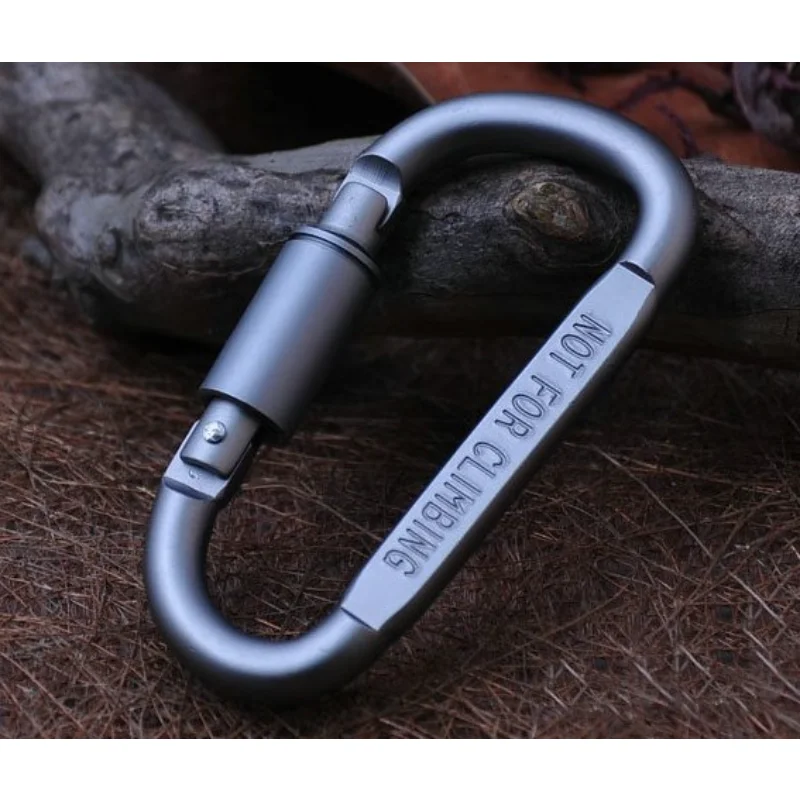 

Hot Sale 1Pc Carabiner Travel Kit Camping Equipment Alloy Aluminum Survival Gear Mountaineering Hook 8.2cm GYH