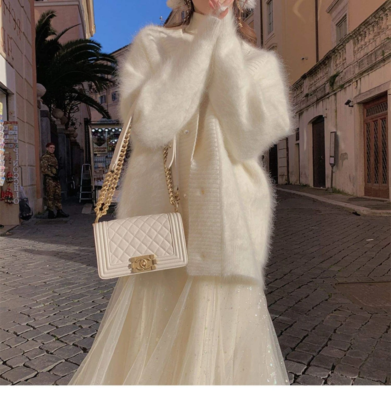 Элегантный женский норковый кашемировый кардиган пальто шикарный осенне-зимний