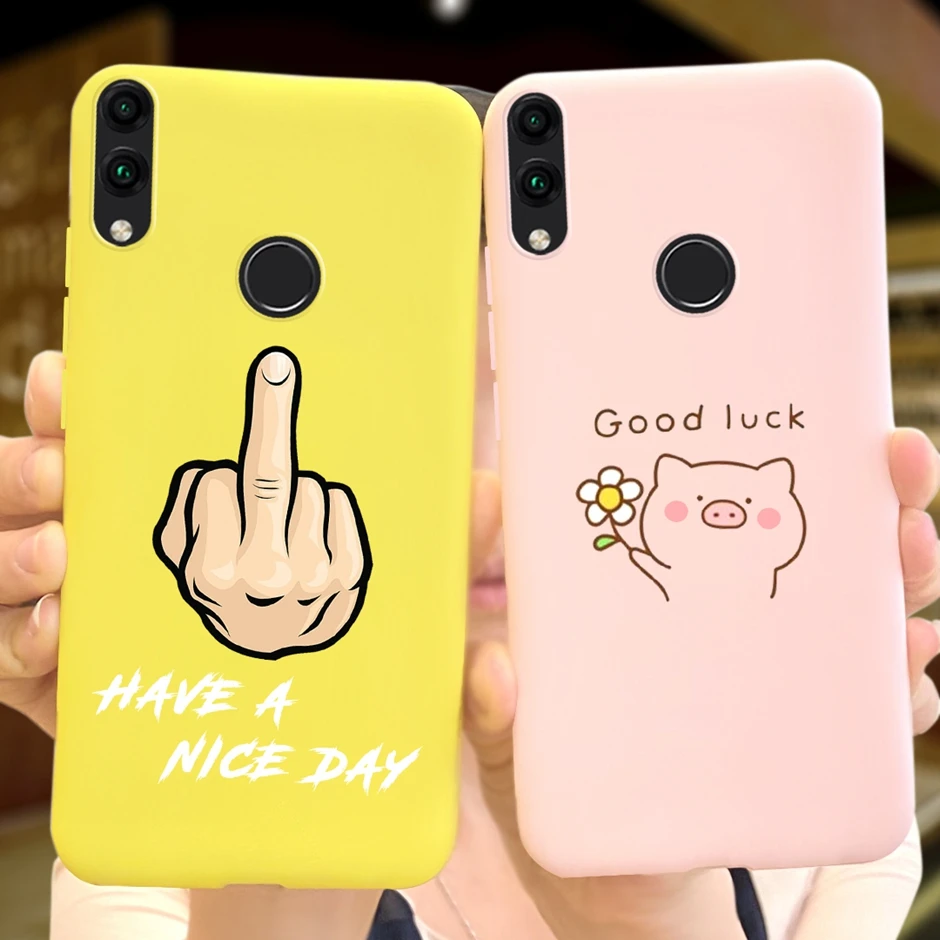 Черный чехол для телефона с рисунком кота для Huawei Honor 8C BKK-L21 желтые силиконовые ударопрочные Чехлы для Honor 8C 8C чистый чехол-накладка
