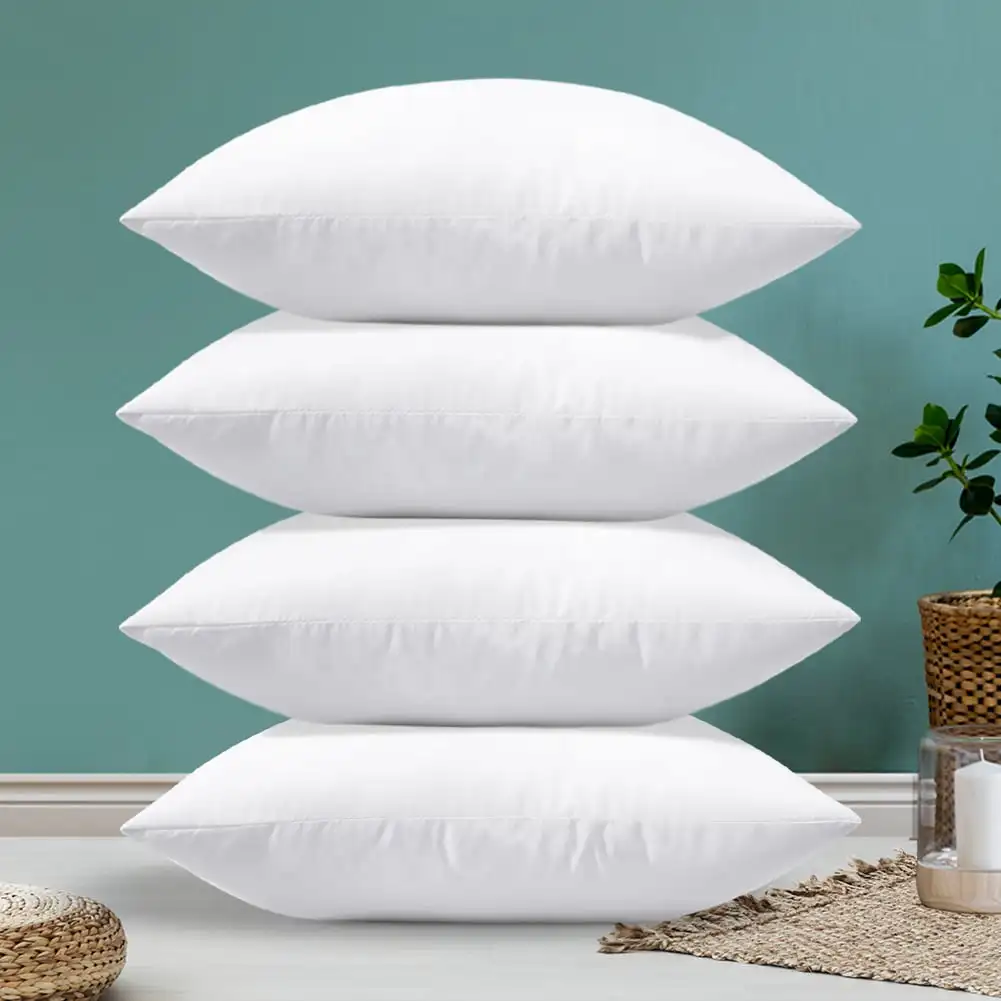 

Set of 4 Throw Pillow Inserts 18'' x 18'' Premium Hypoallergenic Square Pillow Stuffer Pillow Form for Decorative Bedroom Living