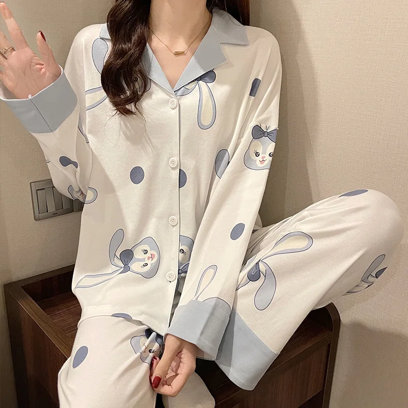 Осенняя новая пижама Disney Star Dailu из чистого хлопка женский кардиган в стиле милых