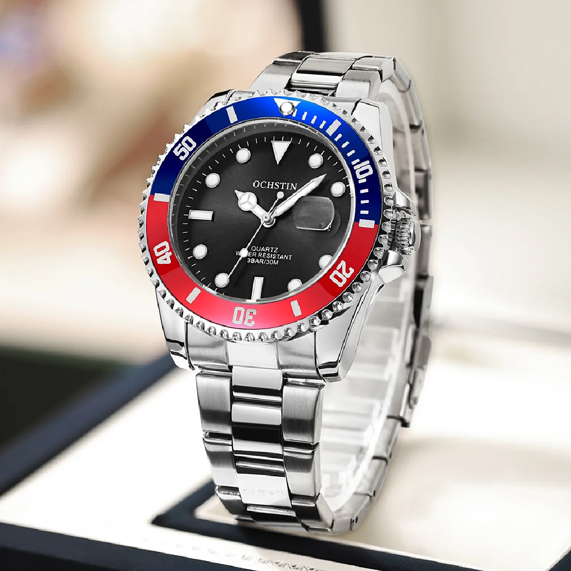 

2021 OCHSTIN Mens Watches Fashion Business Waterproof Quartz Wrist Watch Men Top Brand Luxury Stainless Steel Sport Clock Male