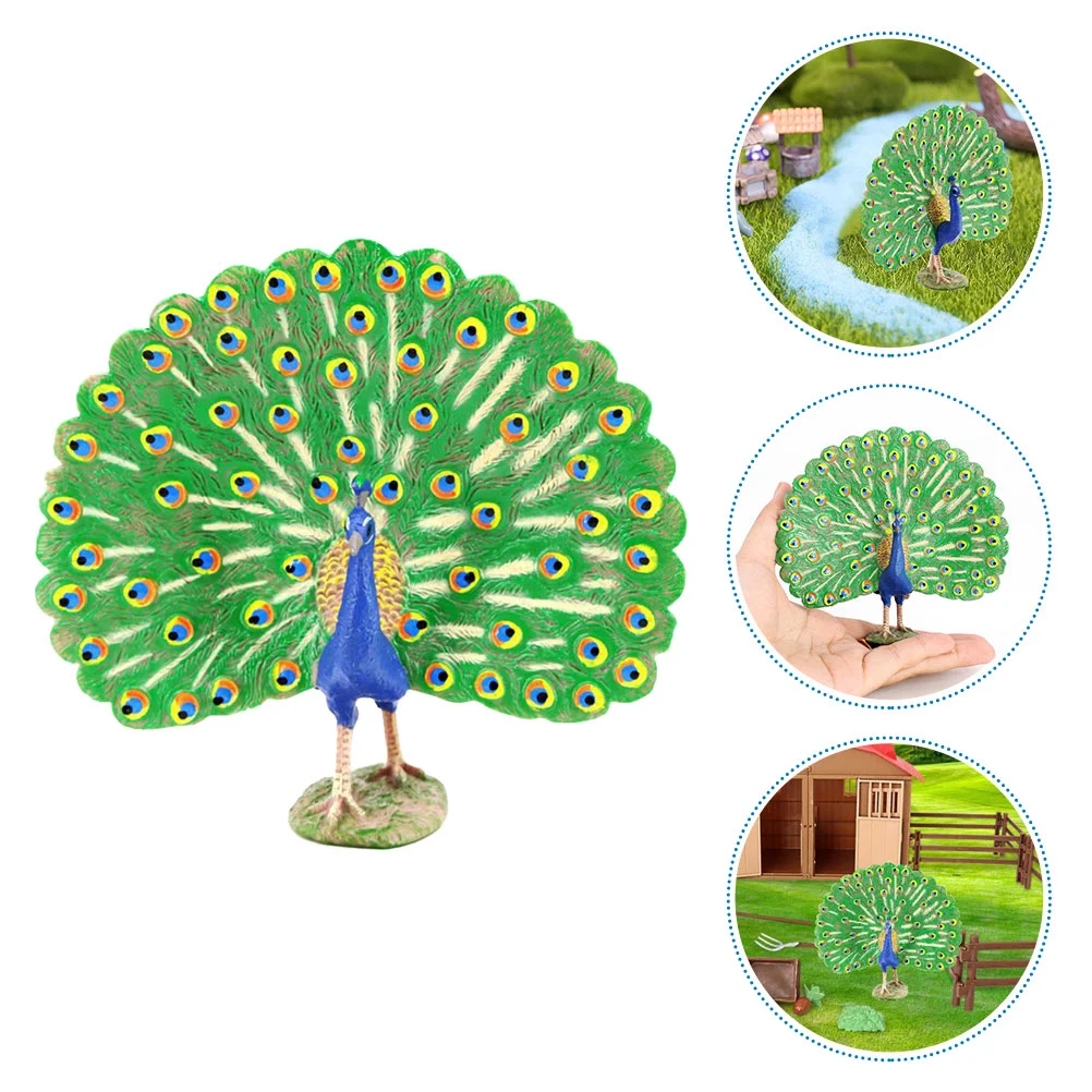 

Tabletop Realistic Peacock Statue The Office Ornaments Plastic Peacock Statue Peacock Statues Model Lawn Ornament