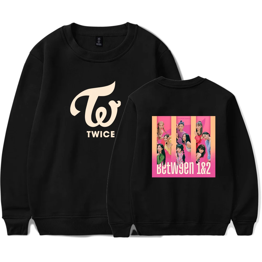 

Twice Between 1&2 Merch Sweatshirt Kpop Casual Pullovers Men Women Autumn O-Neck Sweatshirts Korean Style Street Loose Pullovers