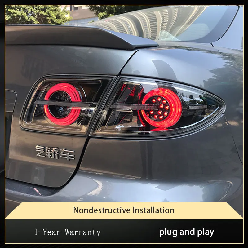 Автомобильные фары для Mazda 6 Mazda6 2003-2015 задние круглые дизайнерские светодиодные DRL