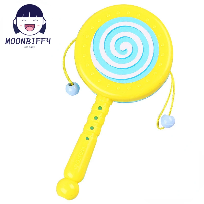

Educational Toys Random 1Pc Baby Cartoon Fruit Animals whistle Rattle Drum Toys Baby Early Education Rattle Toy For Children Kid