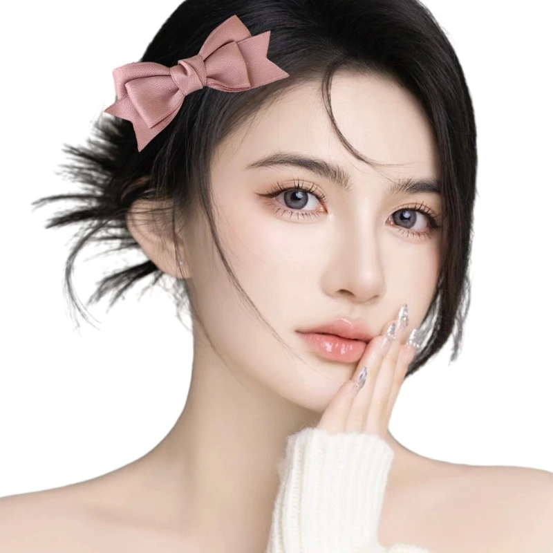 

Ribbon Bowknot Hair Pins Korean-Style Hair Clip Sweet Duckbill Clip Side Pin Non-slip Hair Barrettes for Hair Shaping