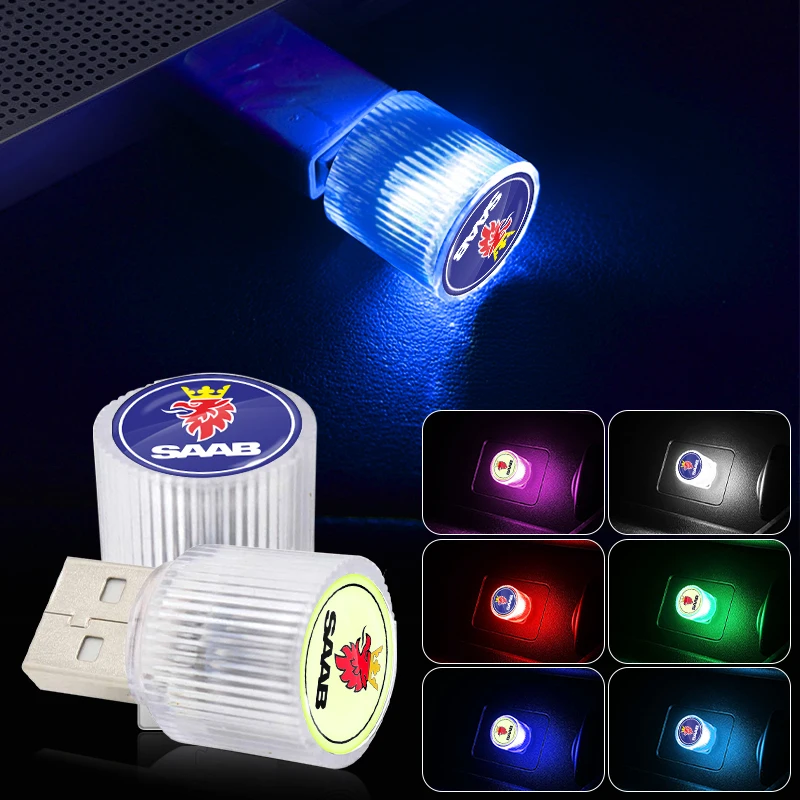 

Car Interior USB Atmosphere Light Portable Mini LED Party Lamp For Saab 9-3 93 9-5 9 3 900 9000 95 Scania Sweden Car Accessories