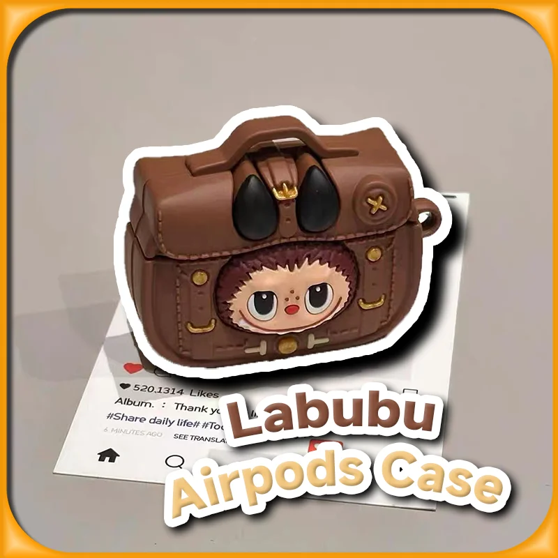 Kawaii портфель LaLabubu 3D силиконовый чехол для телефона iPhone 4 3 2 1 Pro аниме