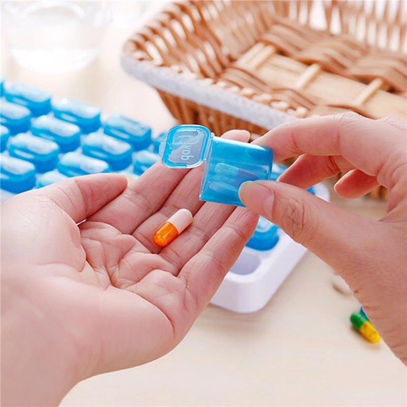 

31 Grids Pill Box Case Container Organizer Travel Pill Case Storage Box One Month Pill Medicine Dispenser Tablet Holder Storage