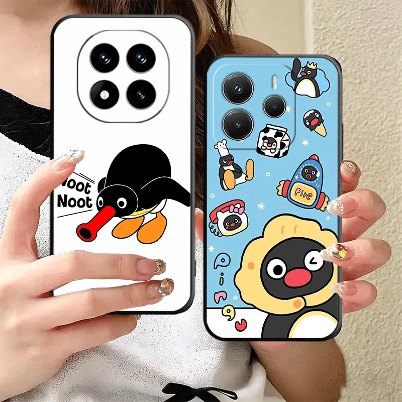 Фото Мягкий силиконовый чехол для телефона Xiaomi Redmi Note 15 14 13 12 с мультяшным пингвином P-Pingus, для моделей 11 Pro Plus 12S 11S 10S 10 11T 5G №2