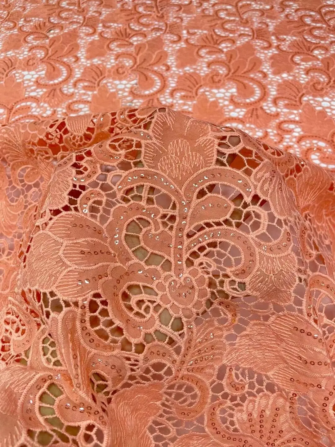 Королевская голубая африканская кружевная ткань из органзы 2024