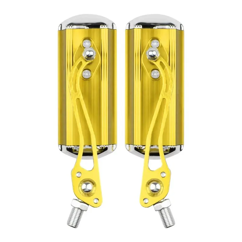 

Прямоугольные зеркала заднего вида для мотоциклов, боковые зеркала, регулировка на 360 градусов, алюминиевые зеркала заднего вида, красные, синие, золотые, фиолетовые