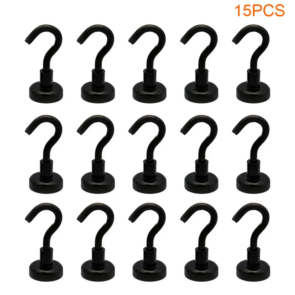 

15pcs Wall Hanger Hardware Tool Refrigerator Magnetic Hooks Pot Holder Key Durable Home Kitchen Strong Suction Waterproof