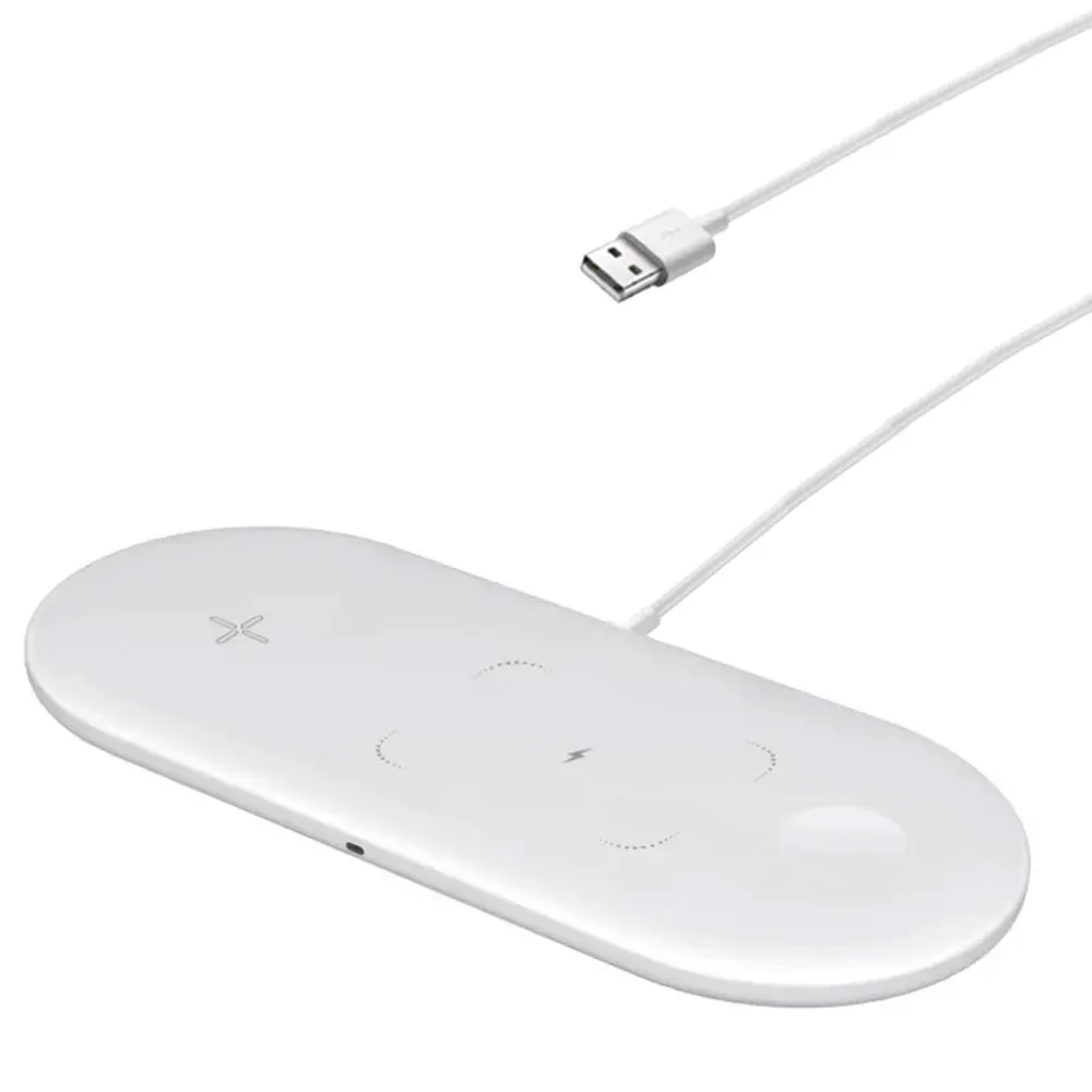 Фото Беспроводная зарядная станция 3-в-1 для iPhone, Apple Watch, AirPods Pro: быстрая зарядка для дома, офиса, путешествий и использования у кровати №4