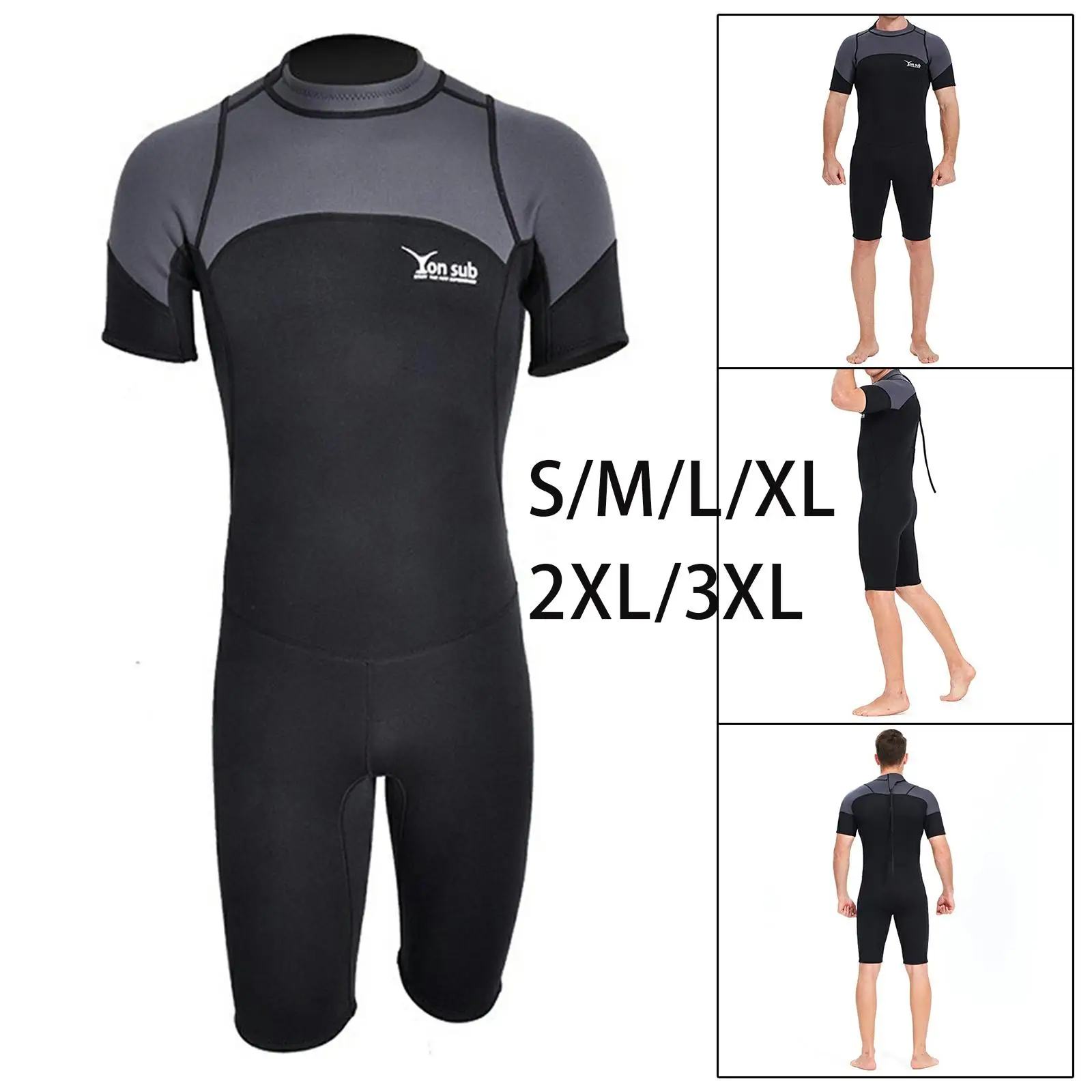 

Мужской гидрокостюм с коротким рукавом, полный комплект для подводного плавания с аквалангом