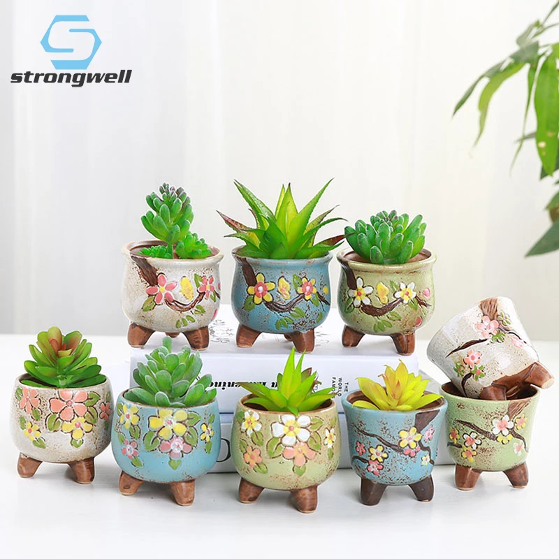 

Strongwell садовый плантатор, керамический цветочный горшок, креативное растение, раковина для детской комнаты, украшение для дома, семейный кон...