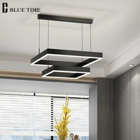 black modern led pendant light for dining room kitchen living room bedroom indoor pendant lamp home decoration lighting fixtures
