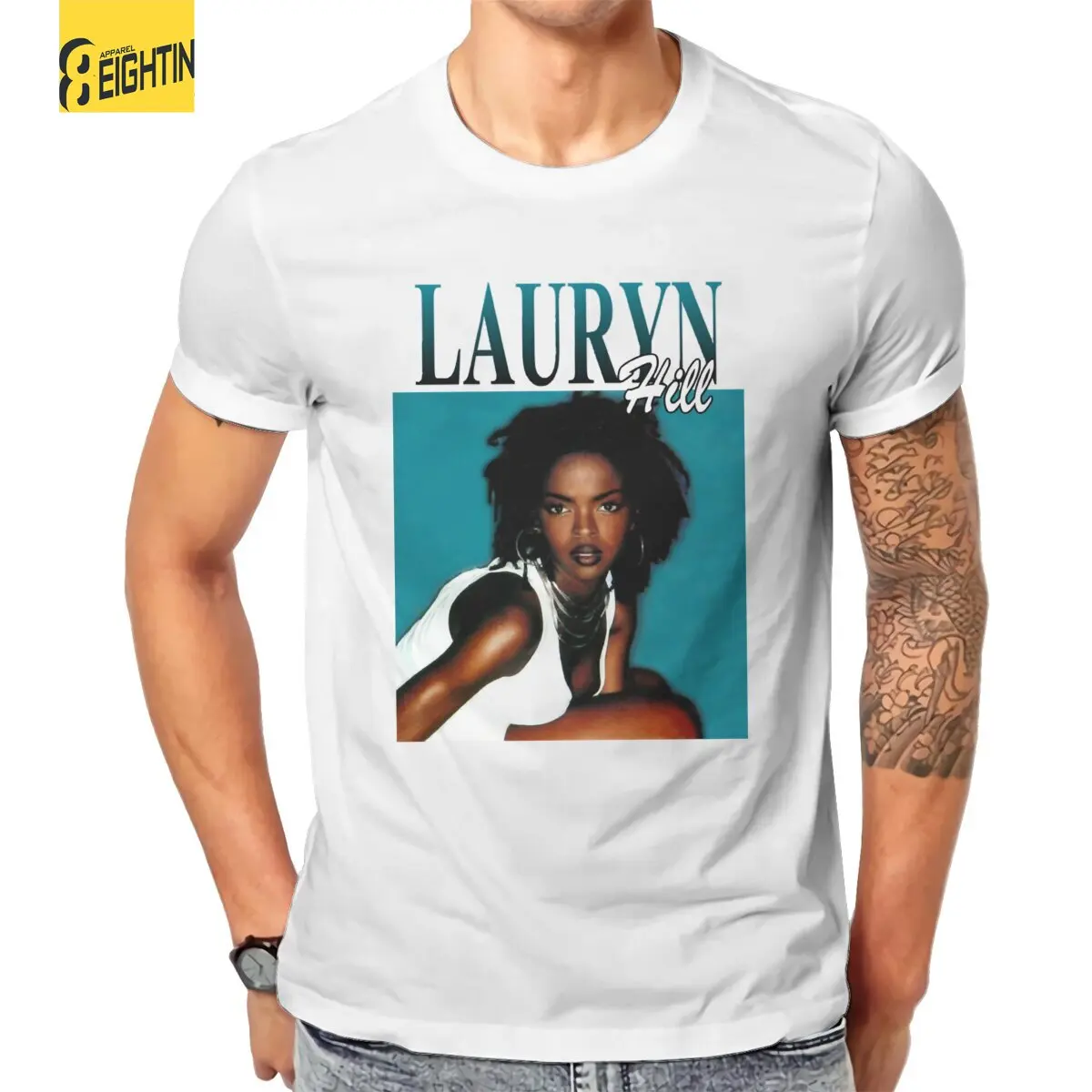 

Ретро-футболка Lauryn Hill Fugees 90-х, хип-хоп, рэп, Мужская футболка из чистого хлопка с юмором, футболки с круглым вырезом и коротким рукавом, женские топы