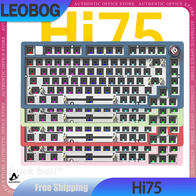 Набор для клавиатуры LEOBOG Hi75 механическая Проводная клавиатура с 81 клавишами RGB
