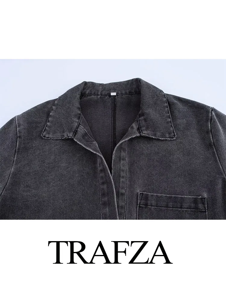 Женский винтажный пуловер с отложным воротником и длинным рукавом