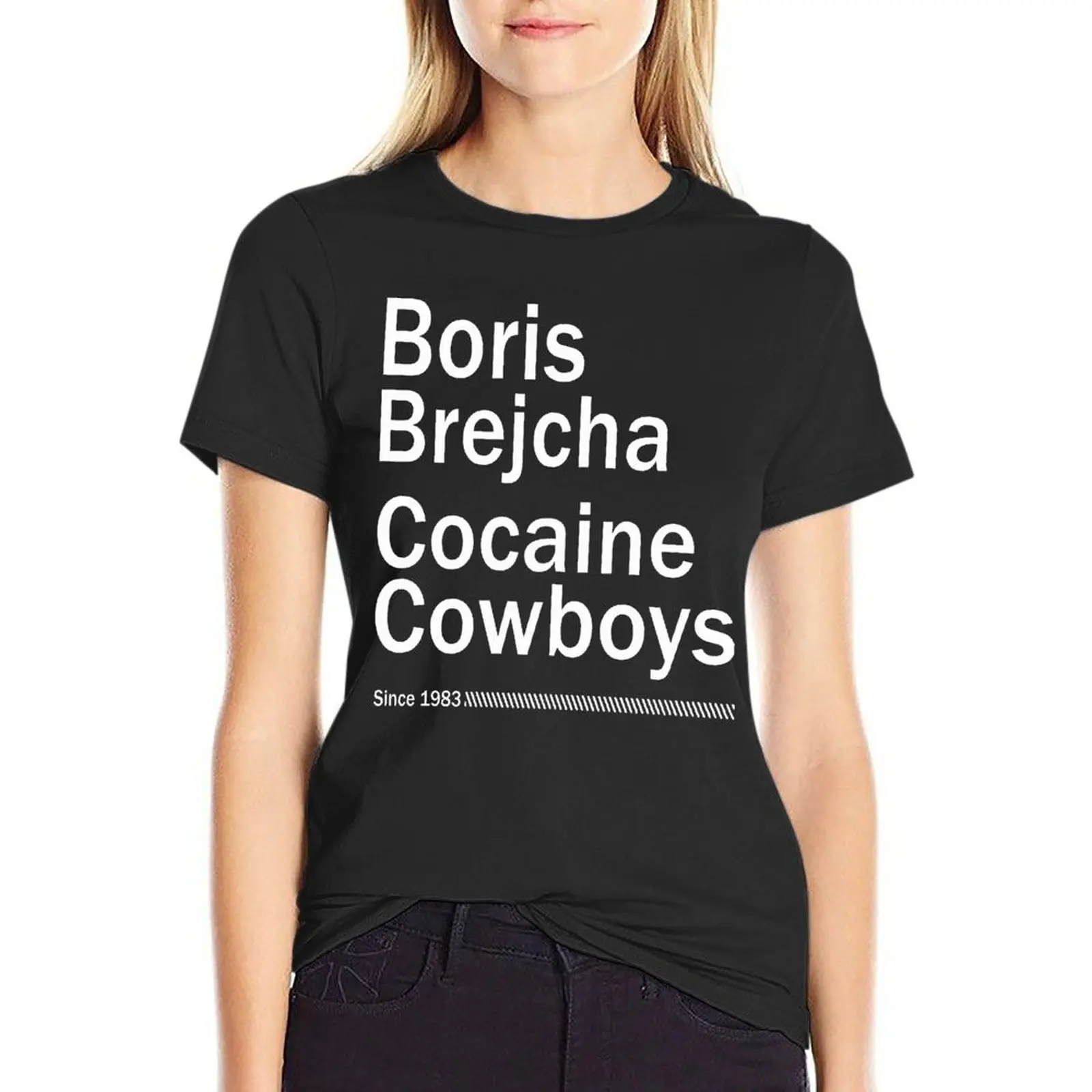 

Женская футболка с коротким рукавом, с кокаиновым ковбоем