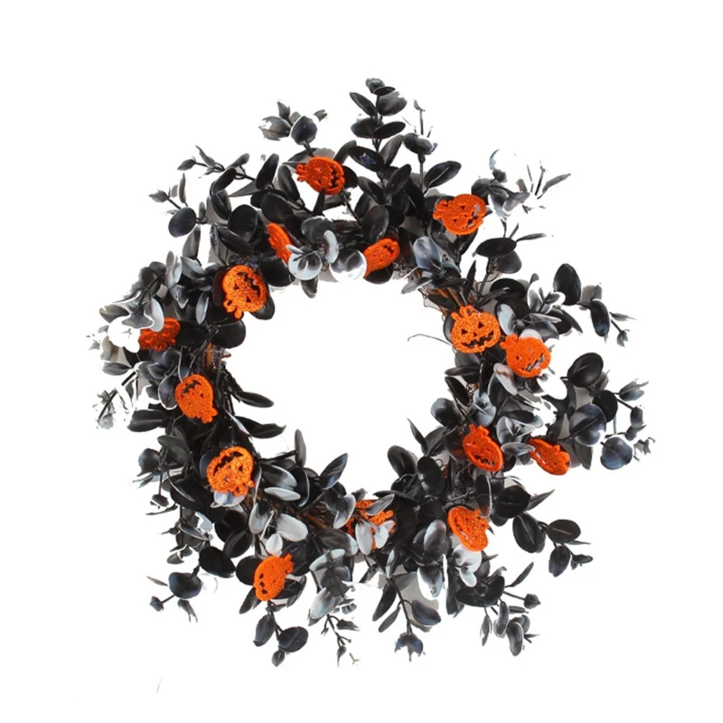 

Хэллоуин венок для входной двери наружный осенний венок с тыквами осенний венок