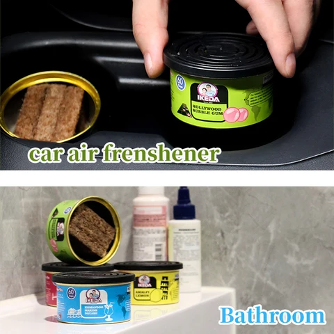 Small can Wood fiber car interior car fragrance solid tank car air freshener
