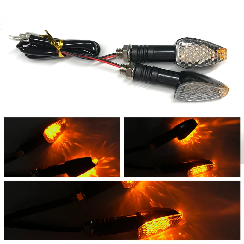 

Motorcycle Turn Signal Light 14LED Turn Signal Indicator Amber Light Blinker 12V/24V M10 E-mark Approved E50 Mark