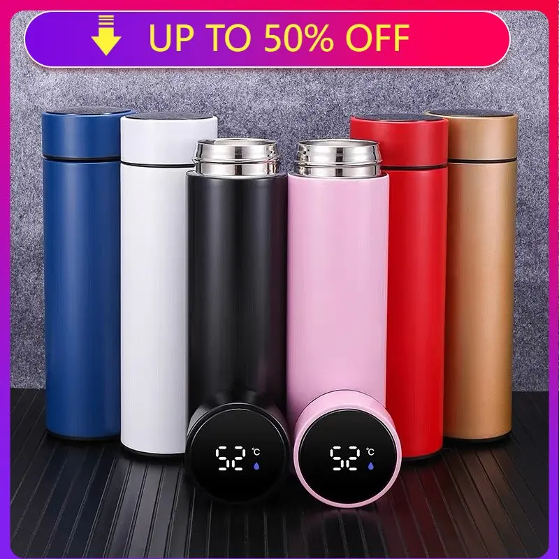 

500mlStainless Steel Smart Vacuum Thermos Water Bottle Insulation Touch Intelligent Temperature Display Flasks Digital Drink Cup