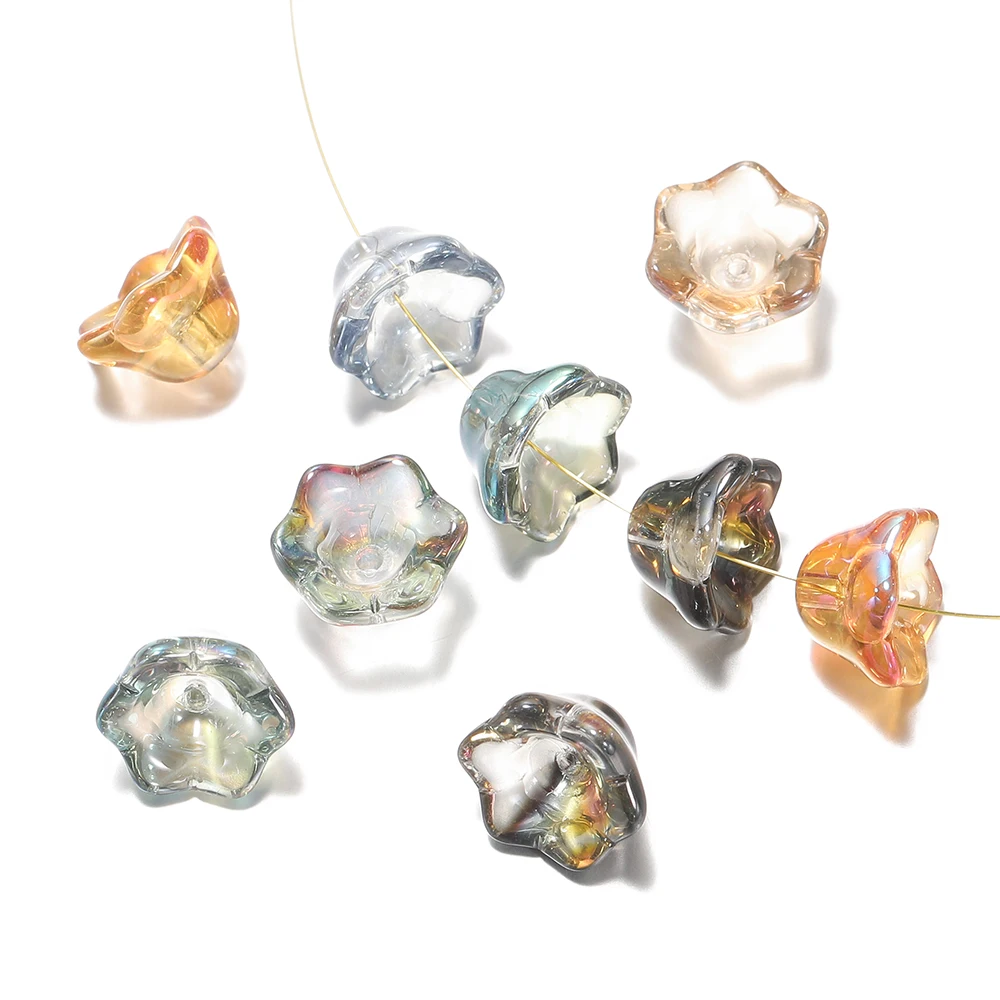 Древний Sle имитация кристаллов с отверстием в виде лилии свободные бусины