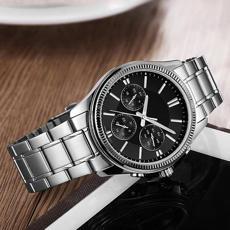 Stainless steel strap is suitable for CASIO fine steel bracelet MTP-1374 / 1375 / MDV-106 swordfish arc mouth watch strap, 22mm