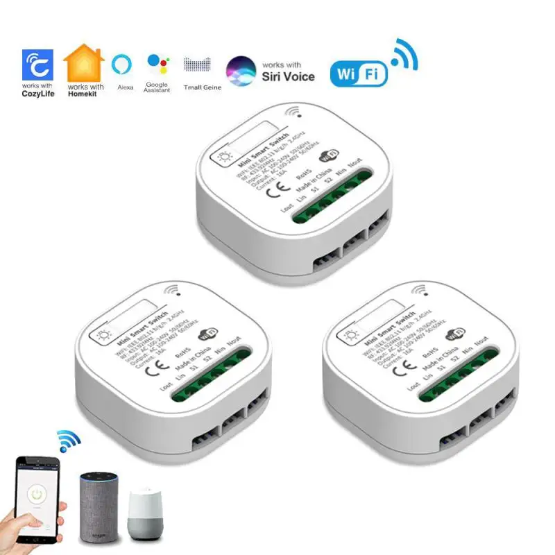 

Cozylife WiFi DIY Switch 16A 2 Way Control Smart Home Automation Module Works With Alexa Google Home Yandex Alice Smart Home