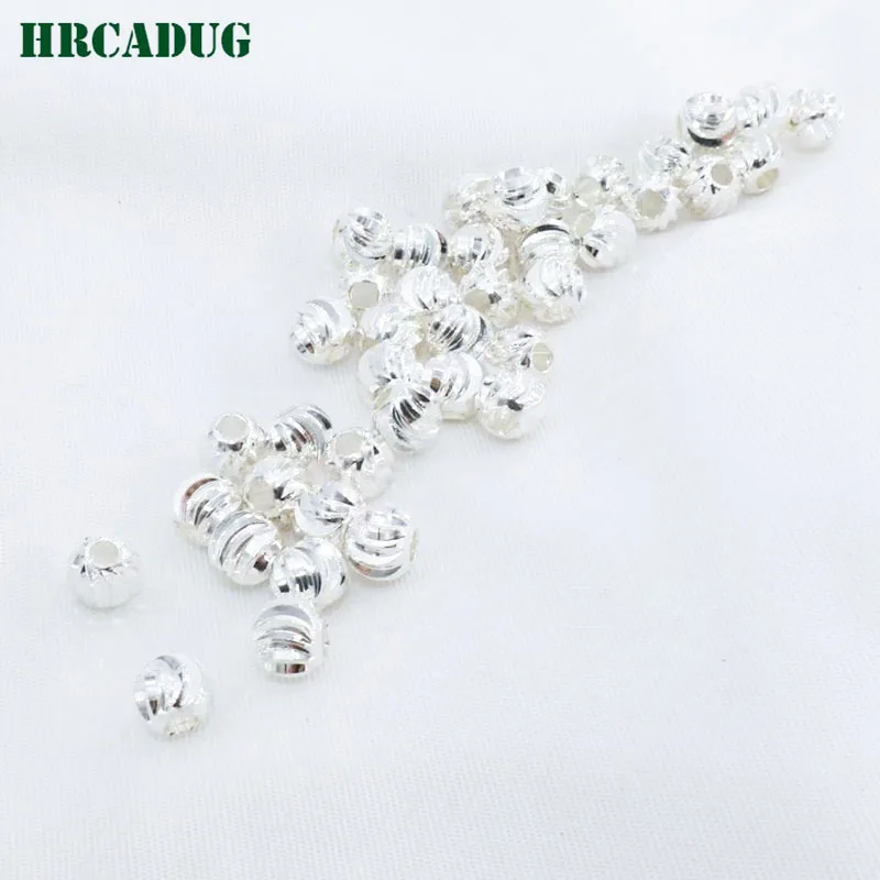 18K Gold Plated Cut Watermelon Bead Beaded Bracelet Necklace Material For DIY Jewelry Making Supplies Separate Bulk Spacer Beads