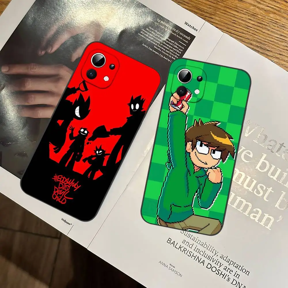 Фото Чехол для телефона с изображением аниме E-Eddsworld для Xiaomi 11 12 Redmi Note 11 5G 8T 9A 9 10T Note 8 9 12SUltra, противоударный, тонкий, черный, чехол №3